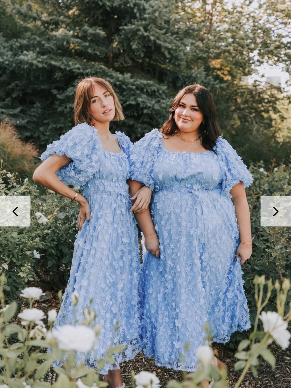 One Loved Babe Wonderstruck Dress Blue 1XL 3D Floral Midi